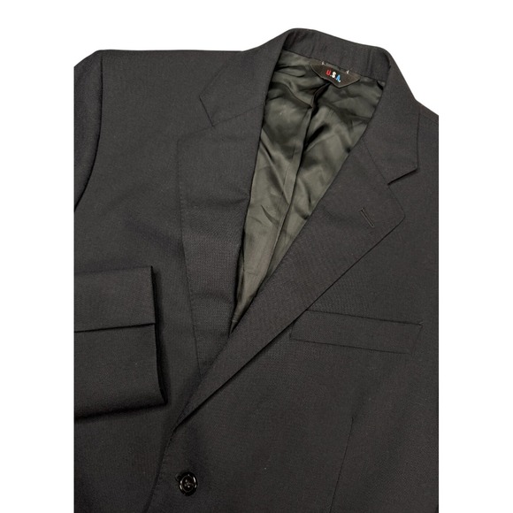 Jack Spade‎ Bleeker St NY Mens 42 Sport Coat Blazer Black 2 Button Made USA - Picture 1 of 16